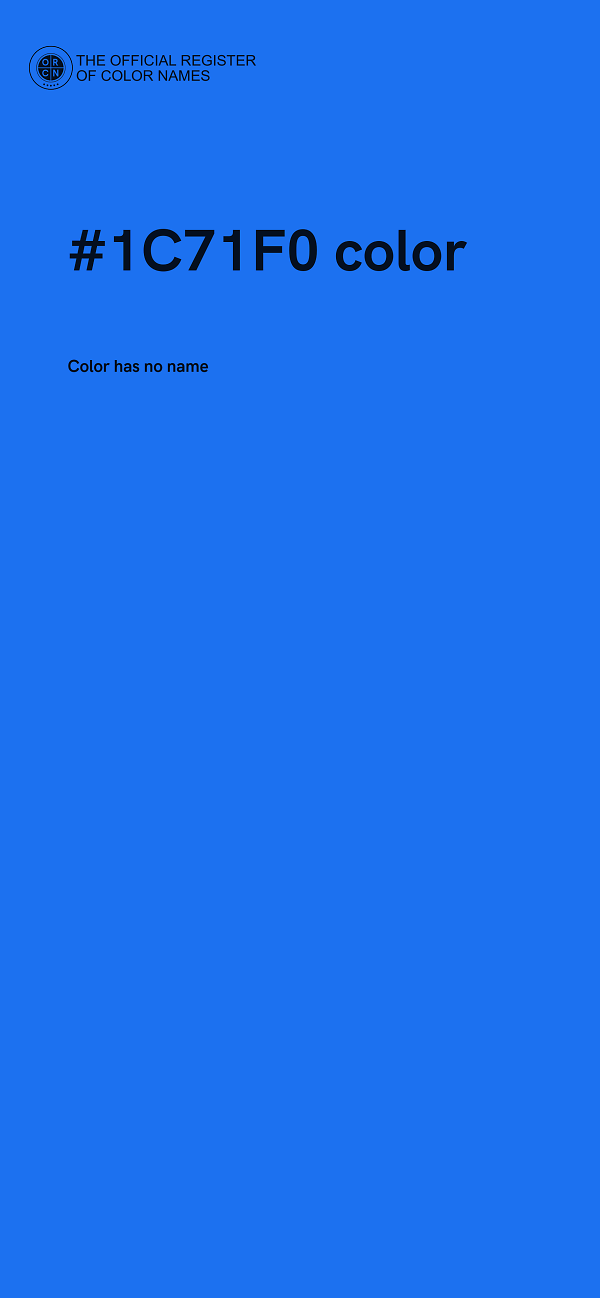 #1C71F0 color image