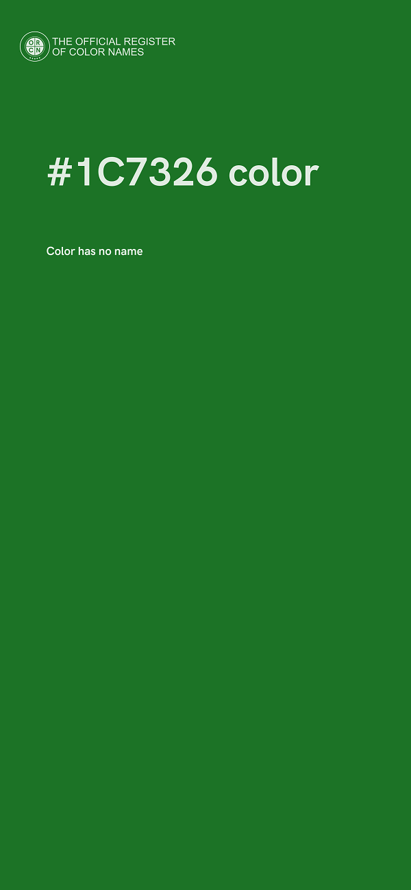 #1C7326 color image