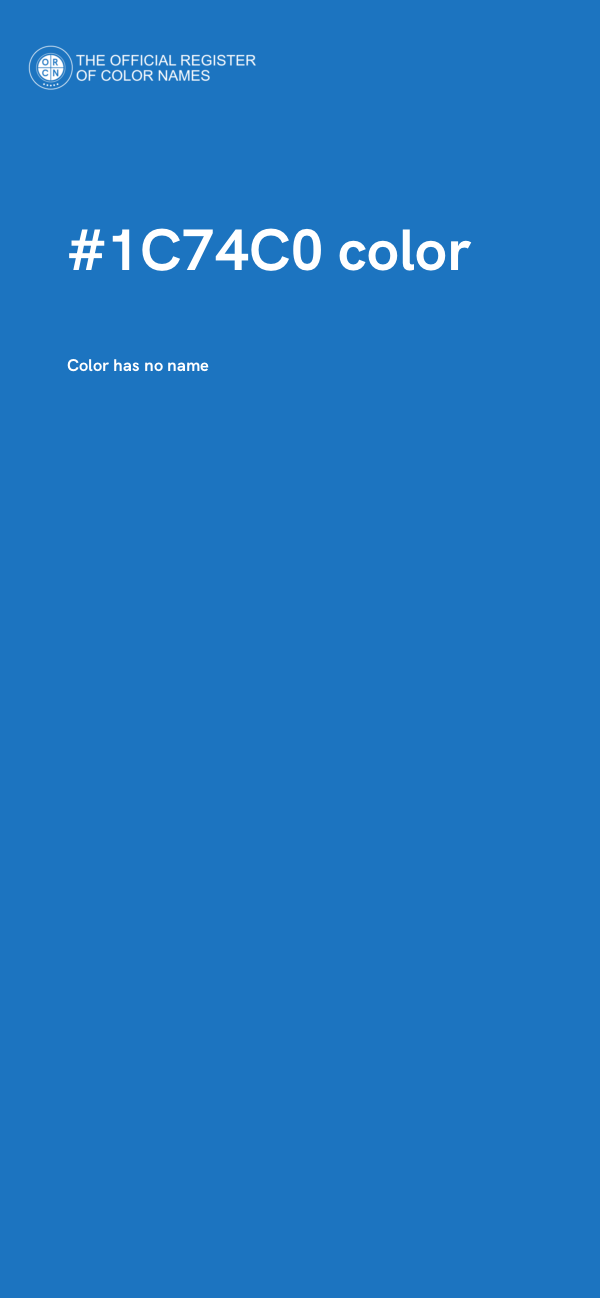 #1C74C0 color image