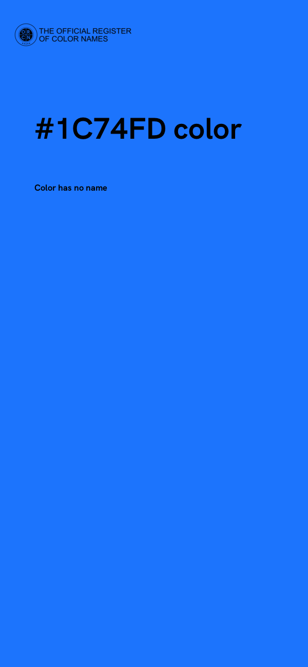 #1C74FD color image