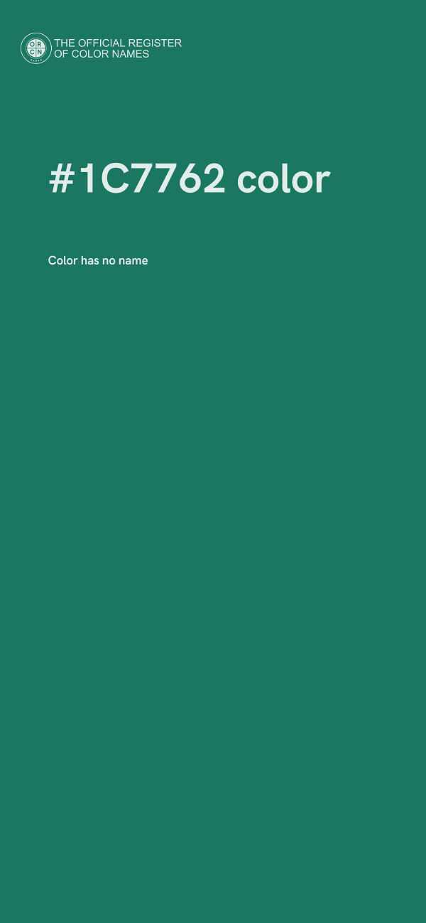 #1C7762 color image