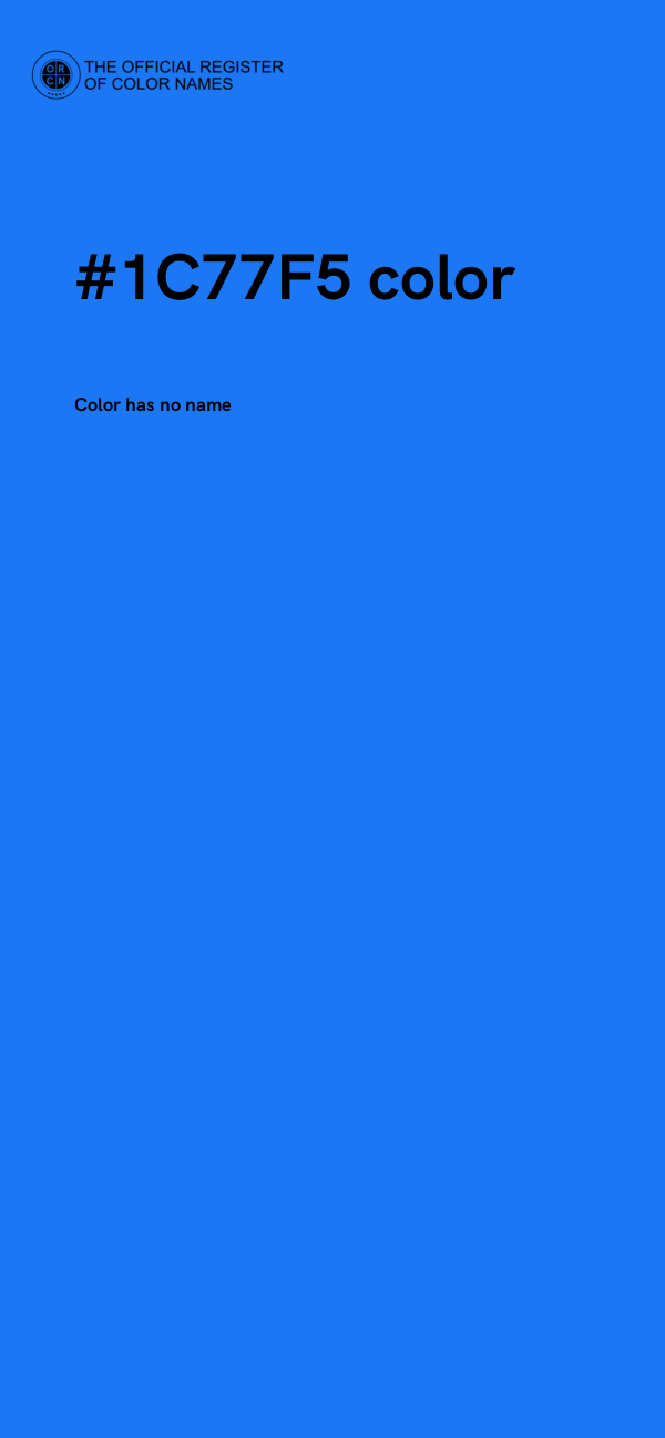 #1C77F5 color image