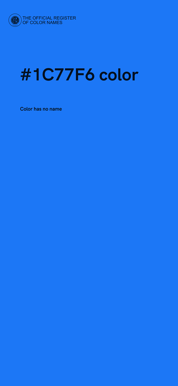 #1C77F6 color image