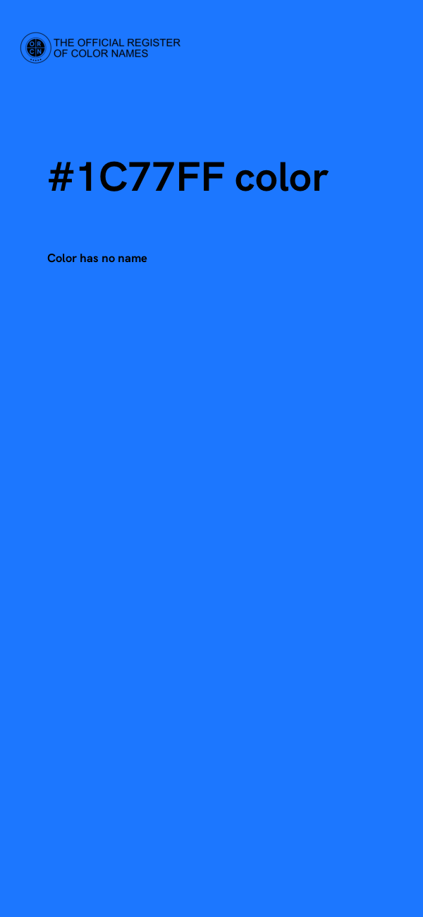#1C77FF color image