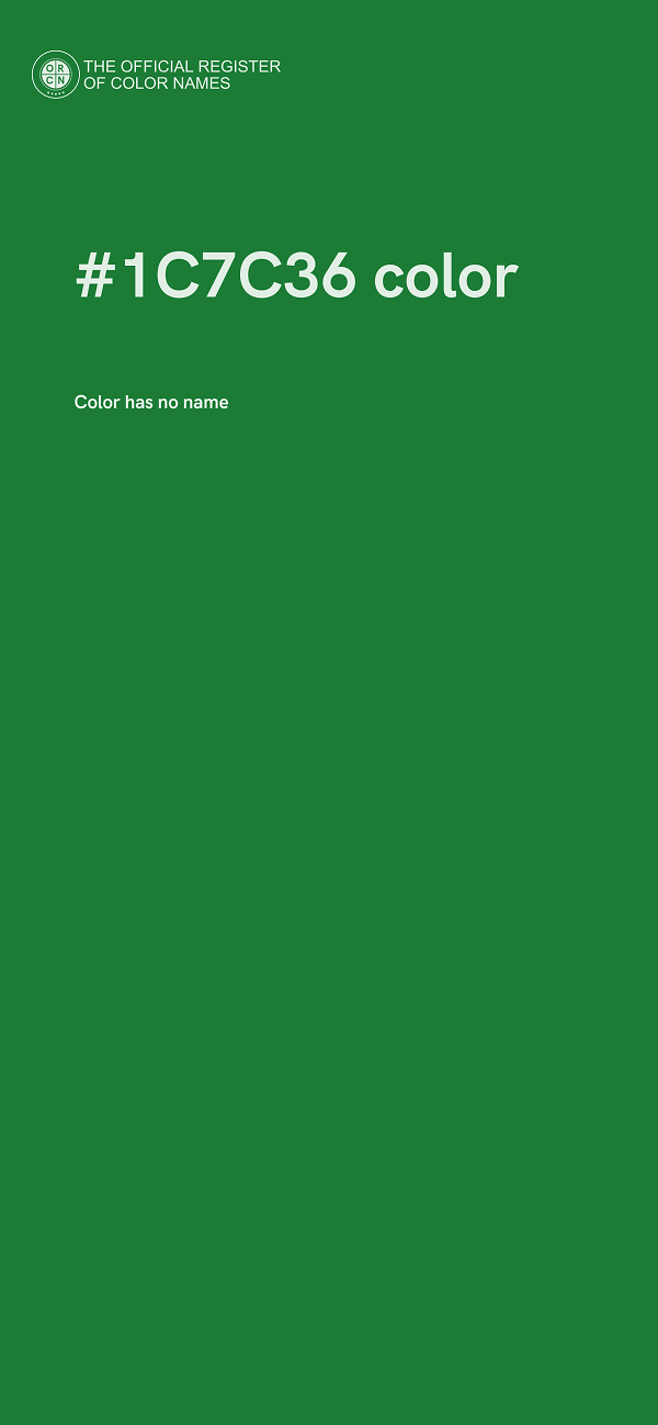 #1C7C36 color image