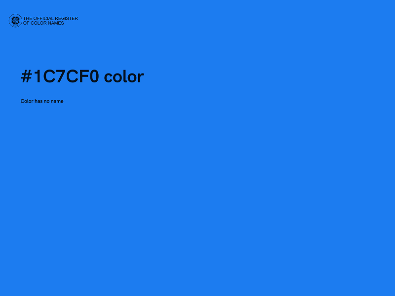 #1C7CF0 color image