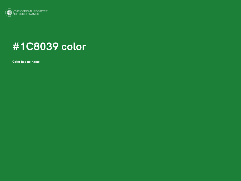 #1C8039 color image