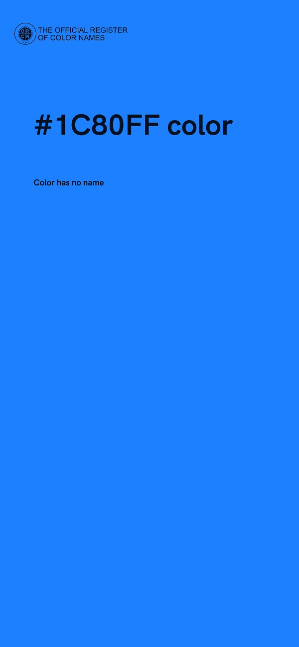 #1C80FF color image