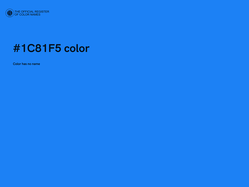 #1C81F5 color image