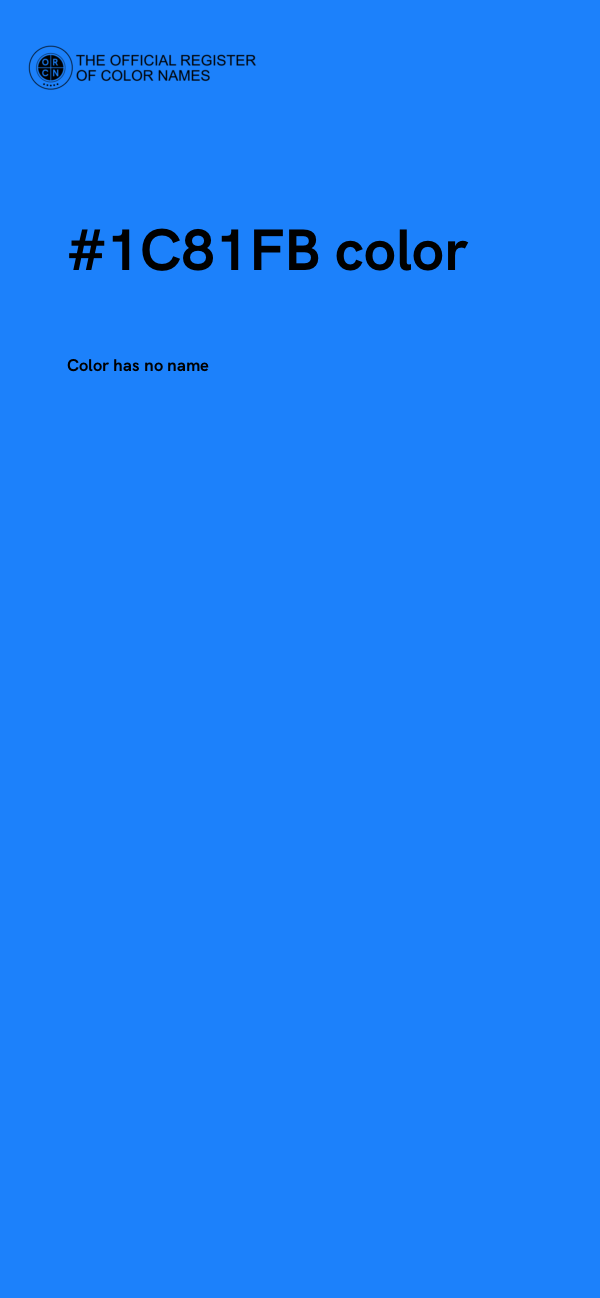 #1C81FB color image