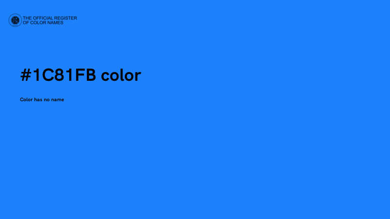 #1C81FB color image