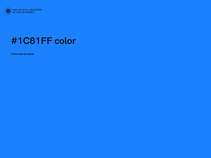 #1C81FF color image