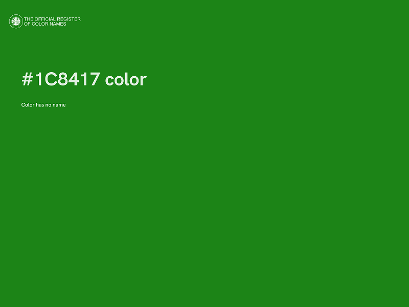 #1C8417 color image