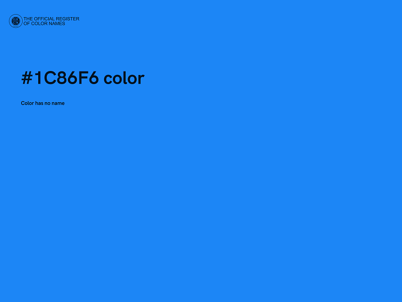 #1C86F6 color image