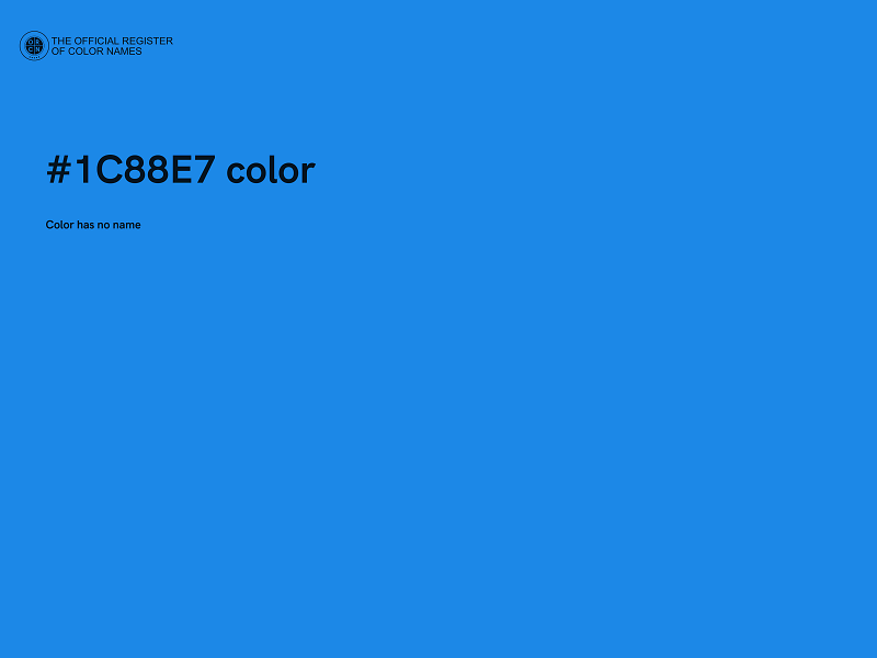 #1C88E7 color image