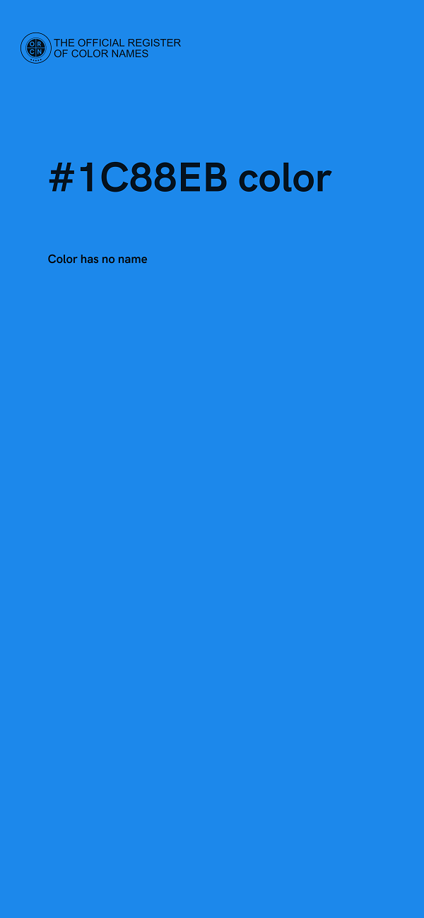 #1C88EB color image