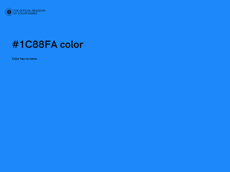 #1C88FA color image