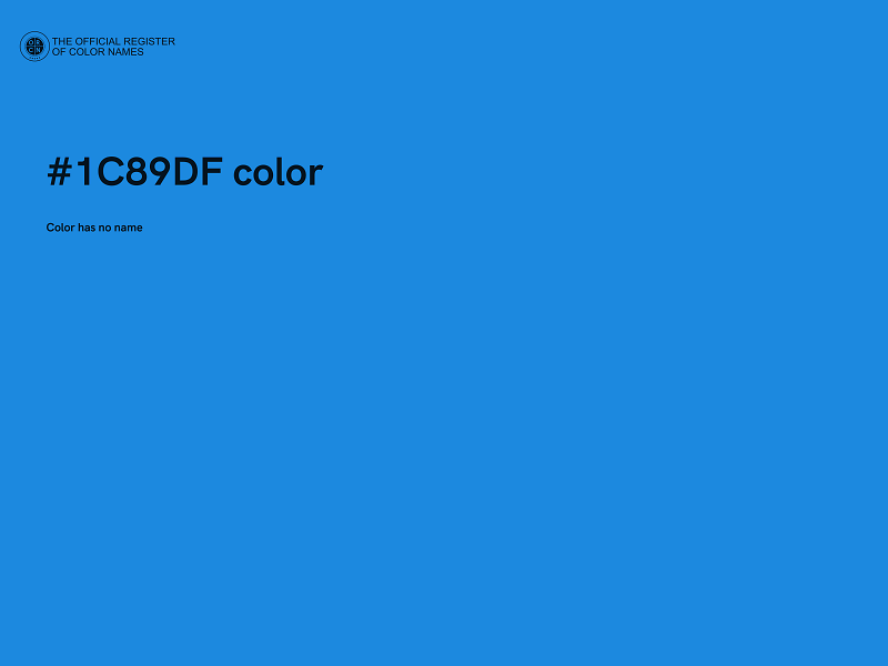 #1C89DF color image