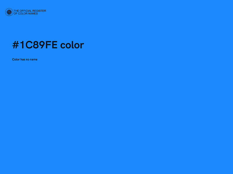 #1C89FE color image