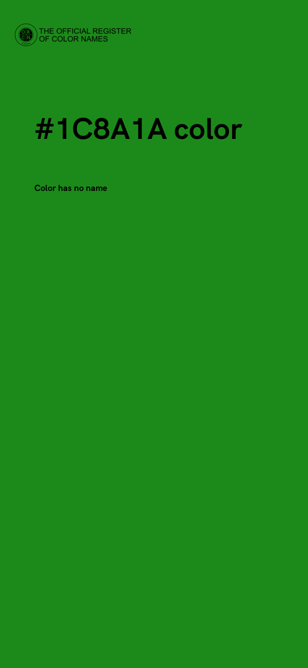 #1C8A1A color image