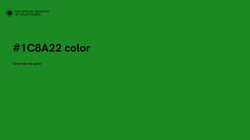 #1C8A22 color image