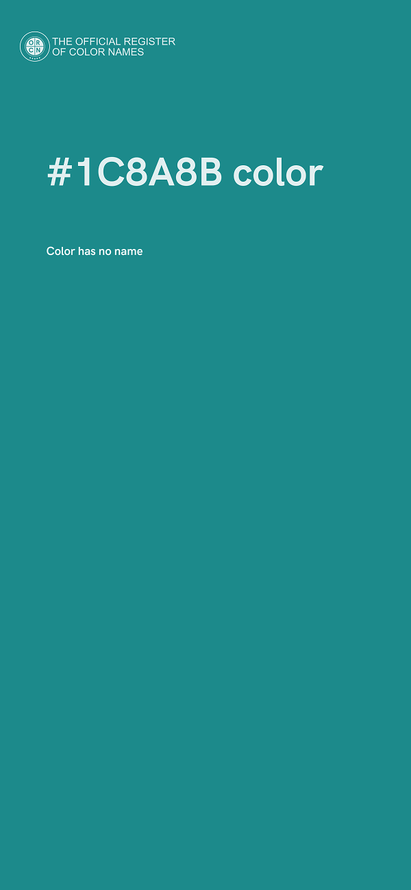 #1C8A8B color image