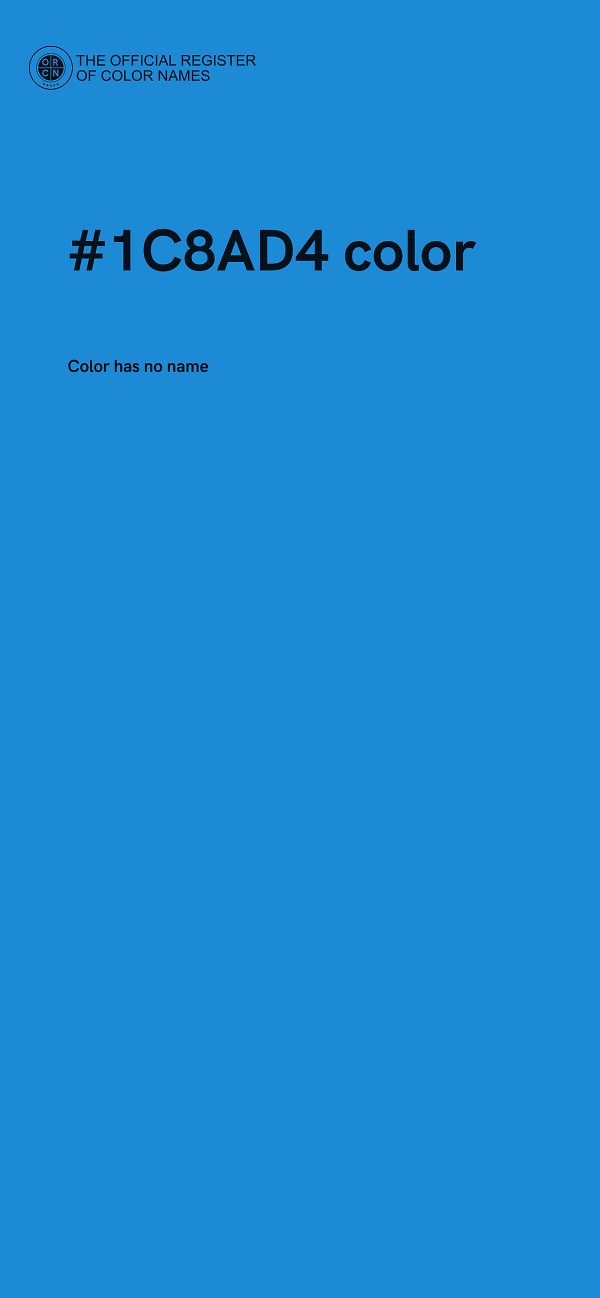 #1C8AD4 color image
