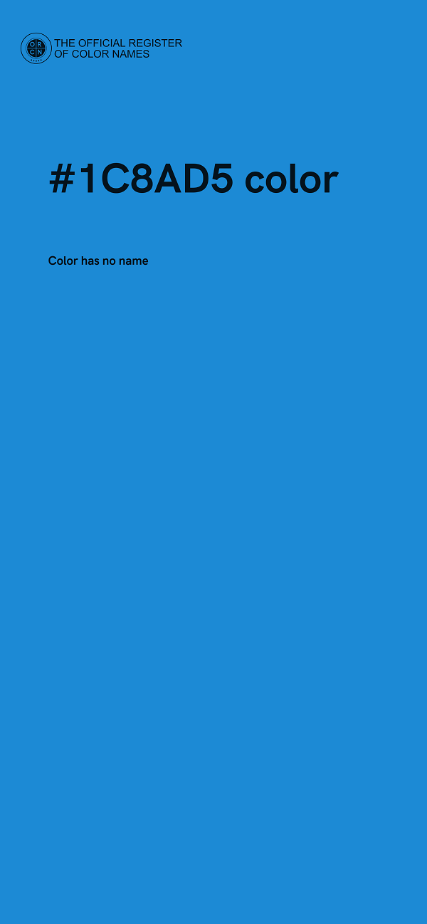#1C8AD5 color image