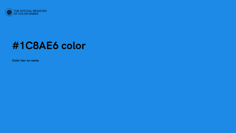 #1C8AE6 color image