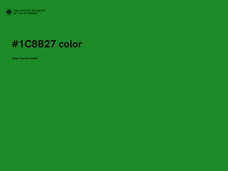 #1C8B27 color image