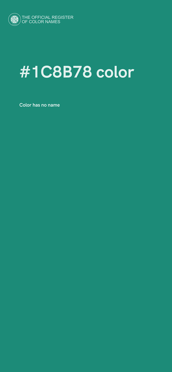 #1C8B78 color image