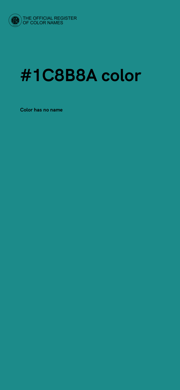 #1C8B8A color image