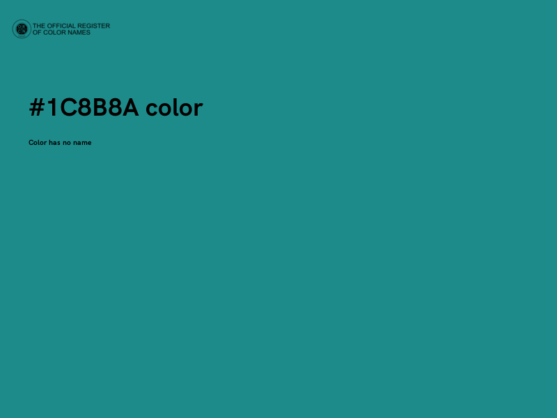 #1C8B8A color image
