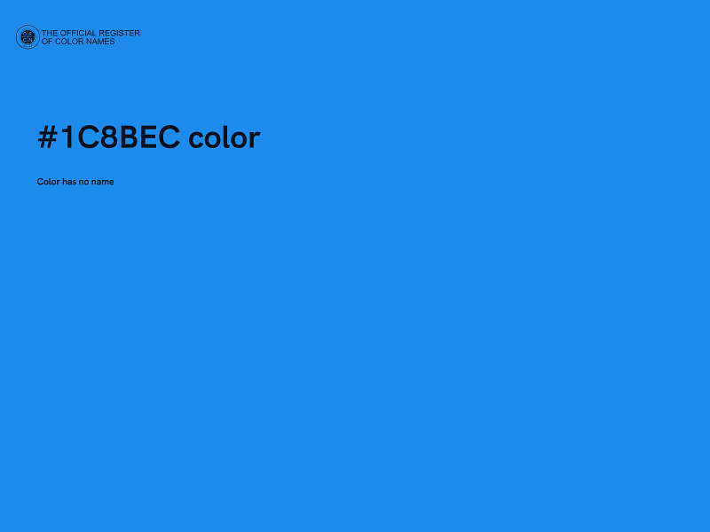 #1C8BEC color image