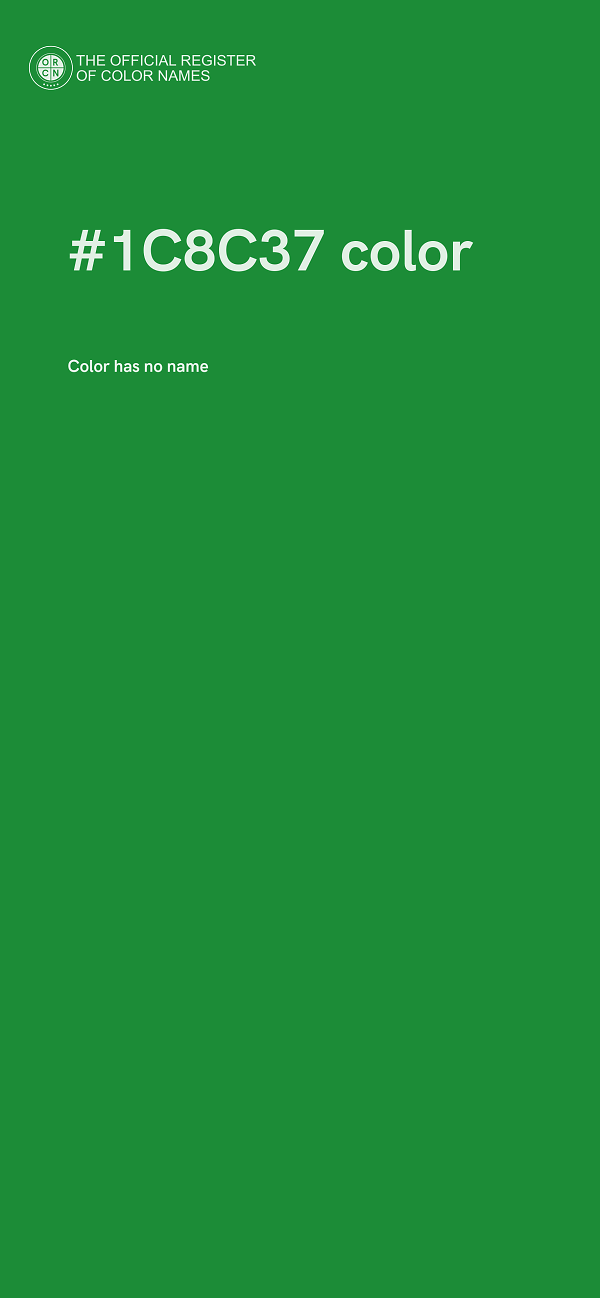 #1C8C37 color image