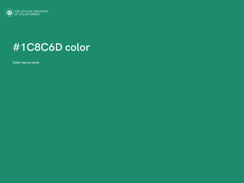 #1C8C6D color image