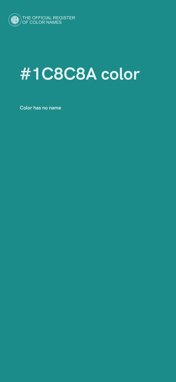 #1C8C8A color image
