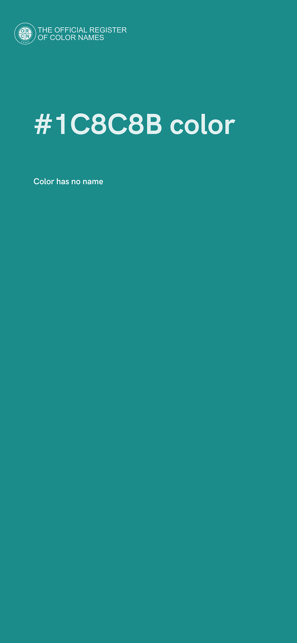 #1C8C8B color image