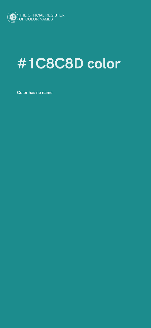 #1C8C8D color image
