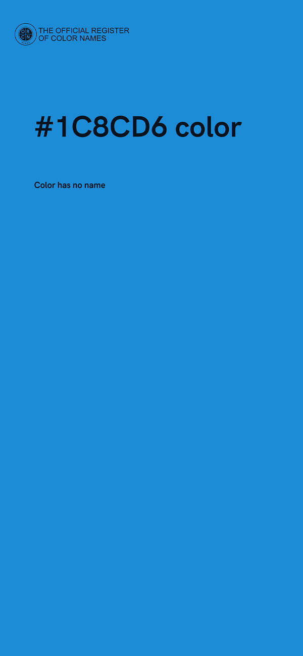 #1C8CD6 color image