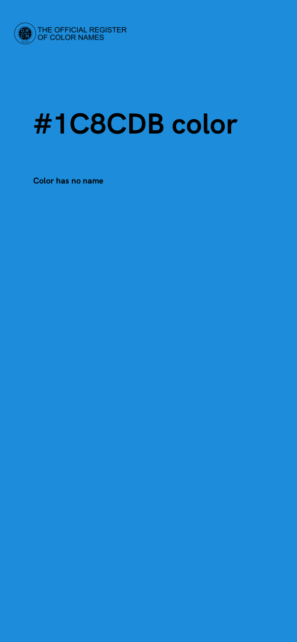 #1C8CDB color image
