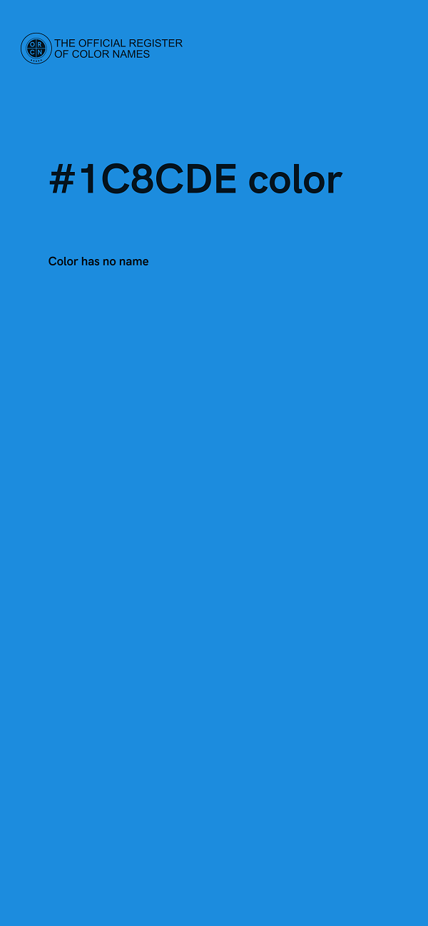 #1C8CDE color image
