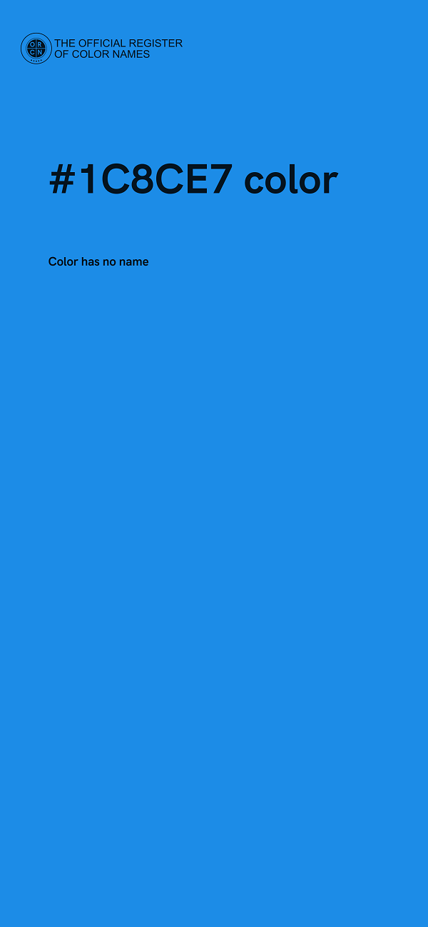 #1C8CE7 color image