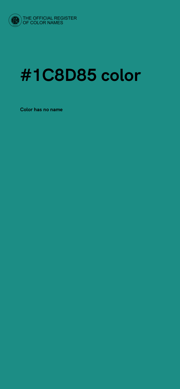 #1C8D85 color image