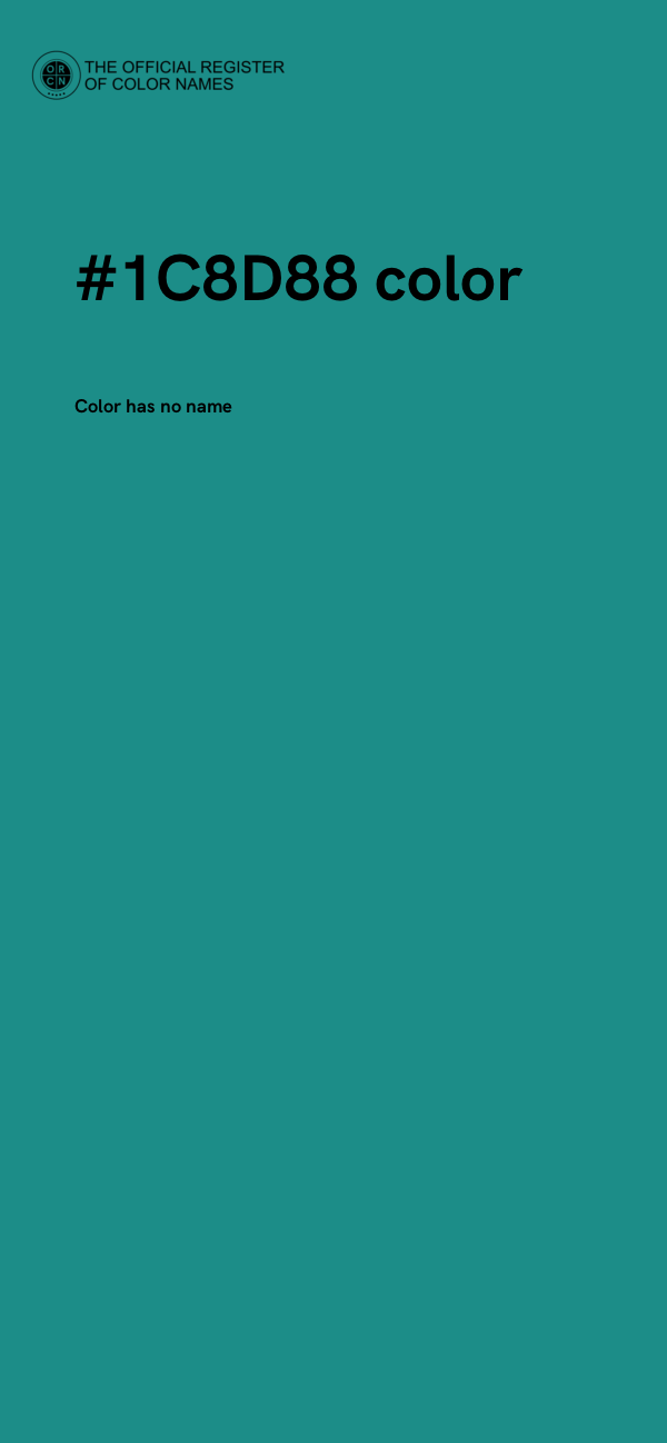#1C8D88 color image