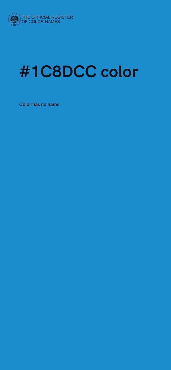 #1C8DCC color image