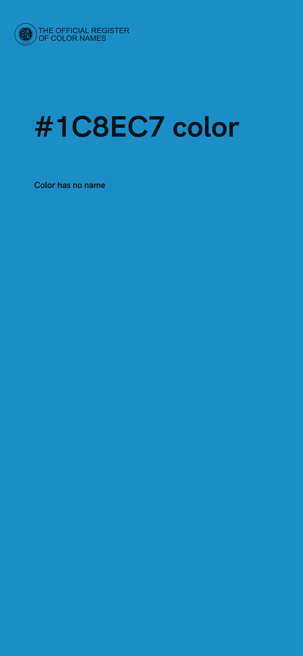 #1C8EC7 color image