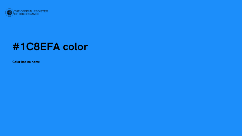 #1C8EFA color image