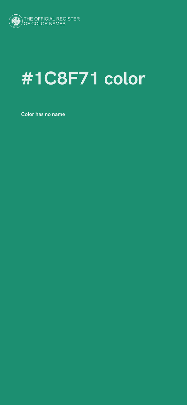 #1C8F71 color image