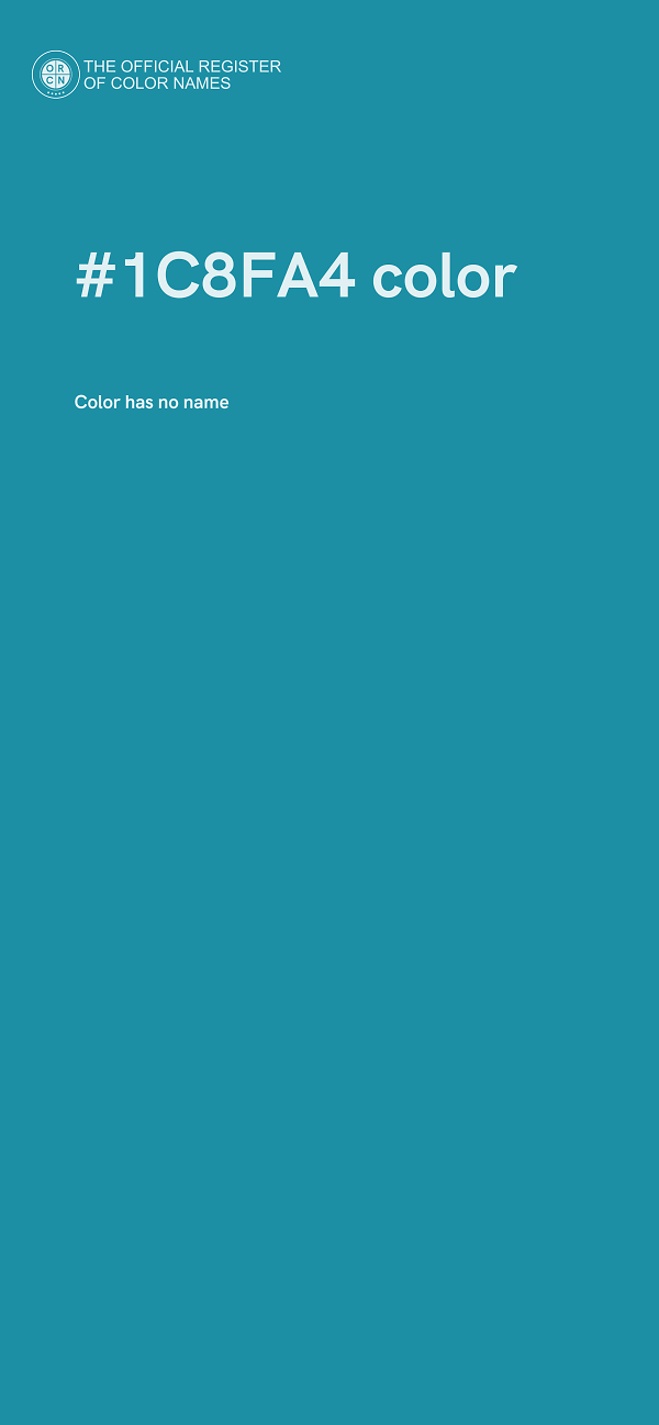 #1C8FA4 color image